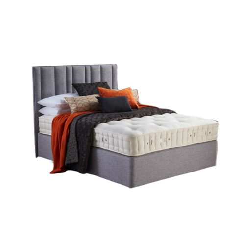 Clearance Hypnos Cotton Origins 7 Sprung Divan Set with Eleanor Headboard - 135 x 190cm