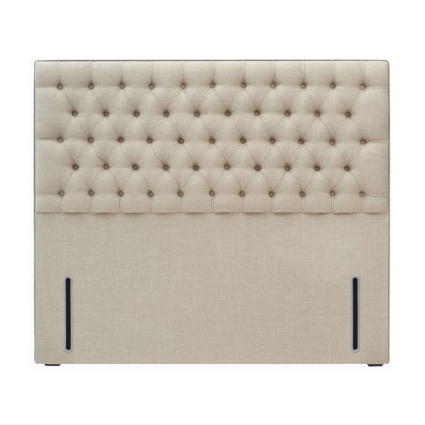 Clearance Hypnos Cotton Origins 7 Sprung Divan Set with Eleanor Headboard - 135 x 190cm