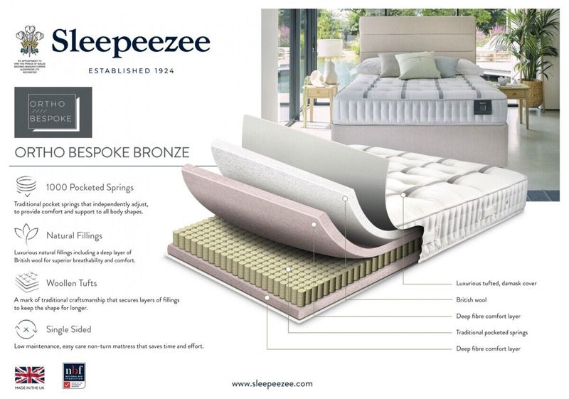 Sleepeezee Ortho Bespoke Bronze 1000 Divan